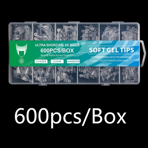 600 punte unghie finte corte - 600,