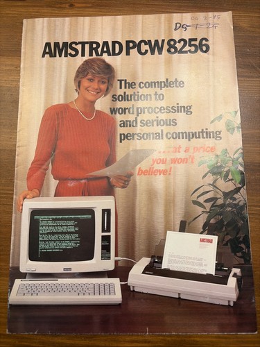 Amstrad pcw8256 volantino - pcw8256,