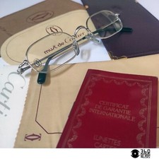 Cartier Deimos montatura per occhiali con finitura in platino NOS vintage 1990s 