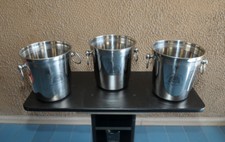 * TRIS DI SECCHIELLI IN ACCIAIO x GHIACCIO " FAZI BATTAGLIA - JESI " 