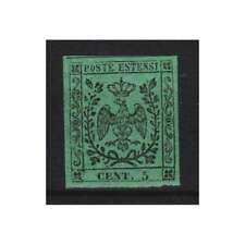 1852 MODENA 5 c. VERDE n.1