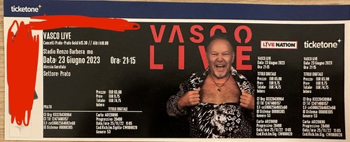 Biglietto concerto vasco - biglietto, rossi