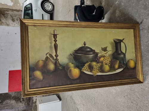 Quadro natura morta con - uva, di