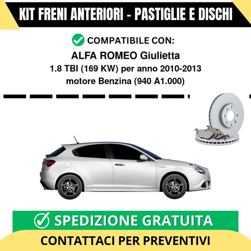 Kit freni anteriori pastiglie - anteriori, (pastiglie