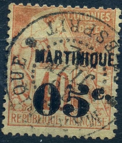 Martinique surcharge 14 - martinique, n°