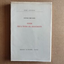 Schede per il Teatro del Rinascimento Raffaele Sirri Rubes 1965 con dedica