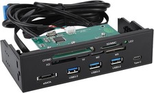 Lettore di Schede Interno, 5.25" Drive Bay Cruscotto PC Pannello Anteriore Hub USB con... 