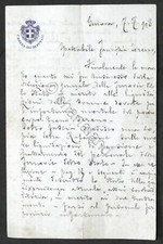Lettera con autografo del deputato Natale Gallino - 1908