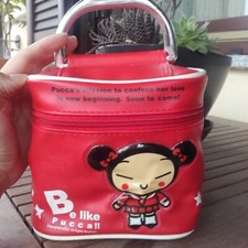 Beauty case Pucca pochette makeup trousse bauletto nécessaire trucco rosso con m