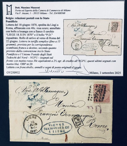 Belgio cent 1870 liegi - cent, pd