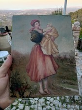 Pittura '800, Su Cartone,  Firmato, Quadro