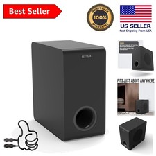 Sleek black powered subwoofer - sleek,