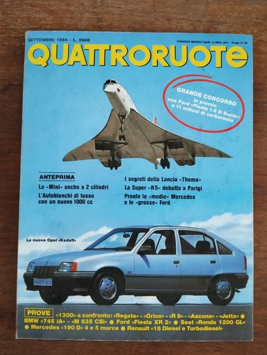 1984 quattroruote settembre - 1984,
