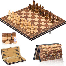 Scacchiera in Legno,3 in 1