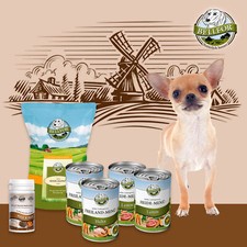 Bellfor cibo per cani pollo umido agnello morbido snack pelle e pelo in polvere - set chihuahua