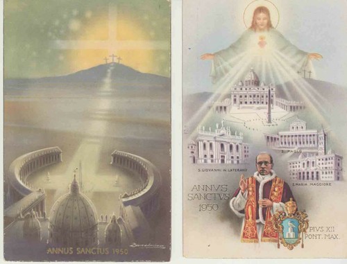 Cartoline anno santo 1950 - cartoline,