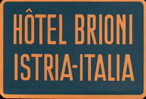 Etichetta valigia hotel brioni - etichetta,