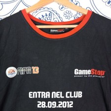 GAMESTOP T SHIRT XXL BLACK FIFA 13 EA SPORT VIDEO GAMES 2012 POWER TO THE PLAYER
