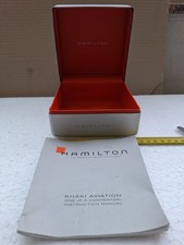Scatola originale HAMILTON per orologio – box vintage in metallo – 13x13x8 cm