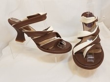 Ixos brown white leather - brown,