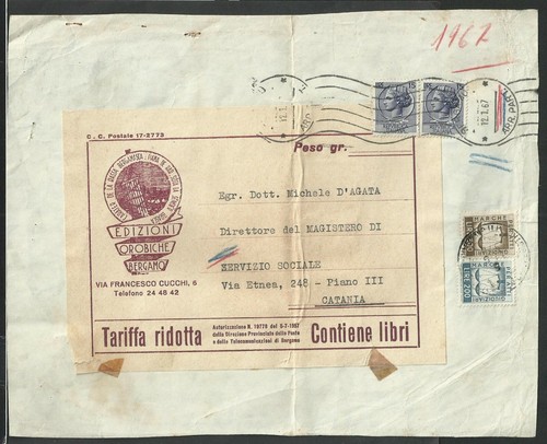 Storia postale piego libri - postale, di