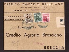 1945 RSI STORIA POSTALE 3 Lire
