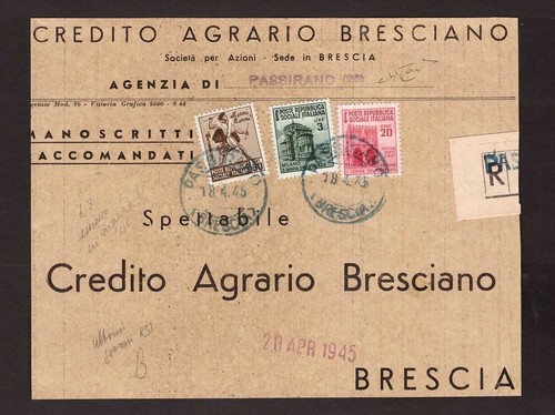 1945 rsi storia postale - rsi,