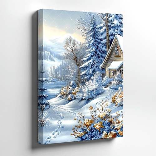 Arte parete inverno cabina - da,