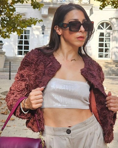 Giacca zara cropped texture - giacca,