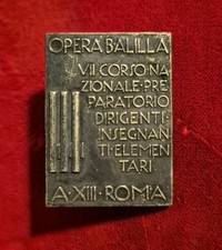 Spilla VENTENNIO OPERA BALILLA Corso nazionale preparatorio dirigenti insegnanti