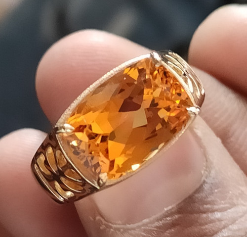 Anello citrino naturale - anello,