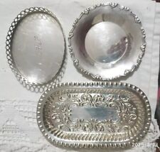 LOTTO 3 PIATTINI COLLEZIONE L' OVALE E IL CIRCOLARE ARGENTO 800,  IL GRANDE  925