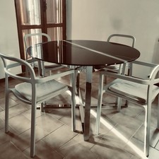 Calligaris Tavolo Tondo allungabile in Cristallo