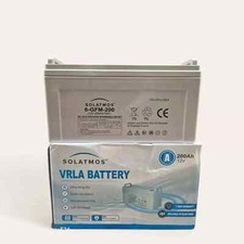 Batteria 200ah 12volt per kit fotovoltaico pannelli energia solare camper nautic