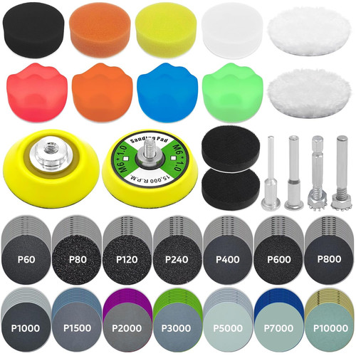 158 pezzi 50mm kit lucidatura - 50mm,
