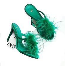 Sandali ZARA verde velluto