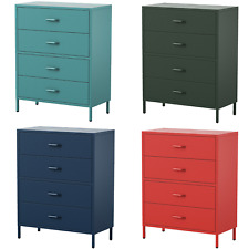 Cassettiera Camera da Letto Moderno 4 Cassetti  Stile Industriale