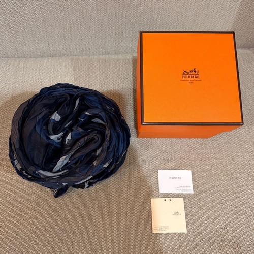 Sciarpa plissettata hermes - plissettata, blu