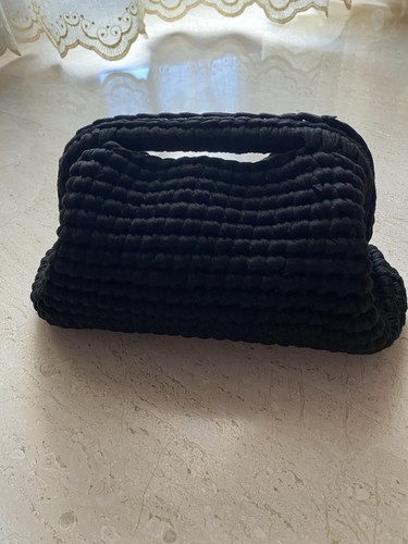 Borsa uncinetto nera - borsa,