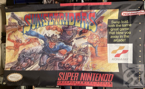 Sunset riders flag banner - riders,