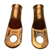 (Confezione da 2) Tweco T-3040 Crimpare Cavo Saldante Lug, 250A, 3/0 & 4/0 Crimpare