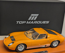 1:12 Top Marques Lamborghini Miura SV arancione con vetrina NUOVO NUOVO
