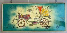 Vintage Plastic Panel with Car