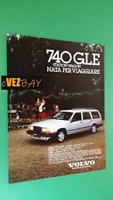 Pubblicità 1986 - VOLVO 740 GLE SW automobile - Advertising clipping Pubblicité