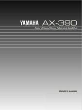 Yamaha AX-390 - Amplificatore audio stereo - Istruzioni per l'uso - MANUALE UTENTE 