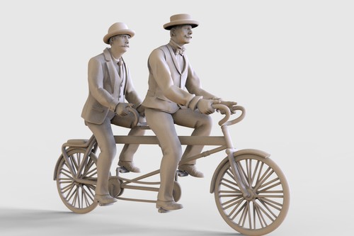 Due gentiluomini bicicletta - due, in