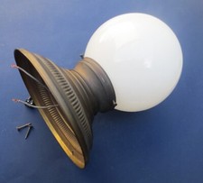 LAMPADA DA SOFFITTO ANNI '50 - '60 OTTONE - VETRO