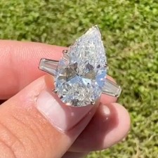 5.67 TCW Pear Cut Moissanite