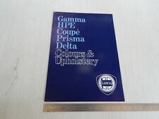 tabella colori originale Lancia Gamma HPE coupé VX Delta Prisma in inglese