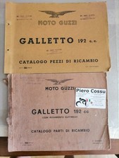 GALLETTO 192 AVV.E.LETTRICO + NORMALE MOTO GUZZI  2 CATALOGO RICAMBI ORIGINALE